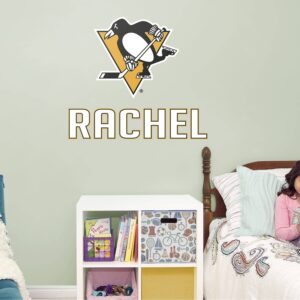 Pittsburgh Penguins: Stacked Personalized Name - Officially Licensed NHL Transfer Decal in White (39.5"W x 52"H) by Fathead | Vi