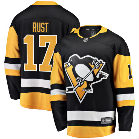 Men's Fanatics Branded Bryan Rust Black Pittsburgh Penguins Home Breakaway Player Jersey