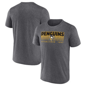 Men's Fanatics Branded Heathered Charcoal Pittsburgh Penguins Prodigy Performance T-Shirt