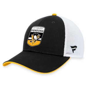 Men's Fanatics Branded Black Pittsburgh Penguins 2023 NHL Draft On Stage Trucker Adjustable Hat