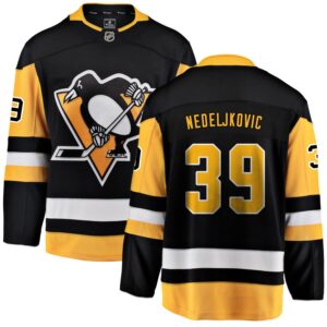Alex Nedeljkovic Men's Fanatics Branded Black Pittsburgh Penguins Home Breakaway Custom Jersey