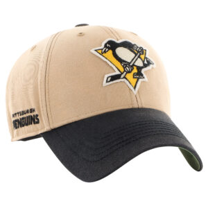 Men's '47 Khaki/Black Pittsburgh Penguins Dusted Sedgwick MVP Adjustable Hat