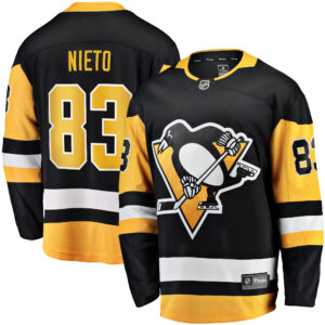 Men's Fanatics Branded Matt Nieto Black Pittsburgh Penguins Home Breakaway Jersey