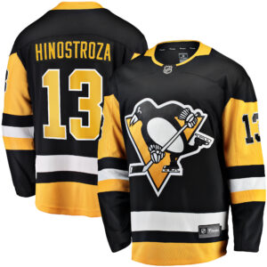 Men's Fanatics Branded Vinnie Hinostroza Black Pittsburgh Penguins Home Breakaway Jersey