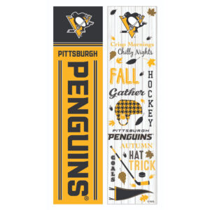 Pittsburgh Penguins 47" Double Sided Fall Leaner Fan Sign