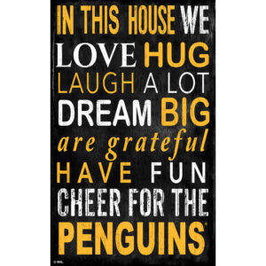 Pittsburgh Penguins 11" x 19" In This House Sign