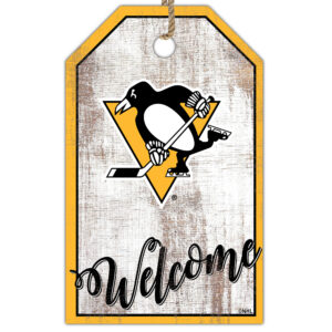Pittsburgh Penguins 11'' x 19'' Welcome Team Tag Sign