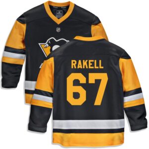 Rickard Rakell Youth Fanatics Branded Black Pittsburgh Penguins Home Replica Custom Jersey